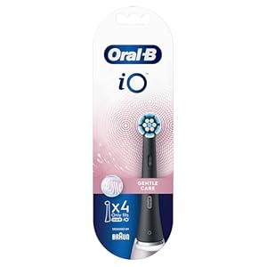 Oral-B iO Gentle Care Black Toothbrush Heads, Pack of 4