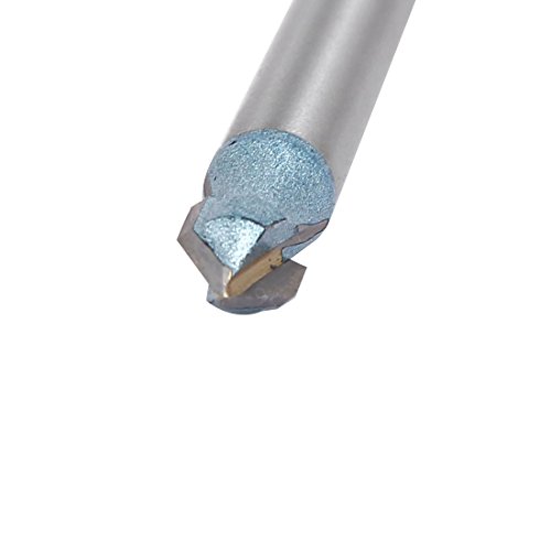 Uxcell 90 Degree V-Groove Router Bit 1/4" Dia With 1/4" Shank, Carbide Tipped V Grooving Bit (Light Blue) #TOP3