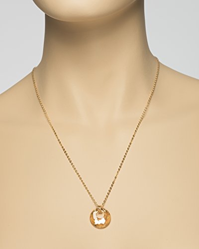 14K Gold Filled Necklace Made With Swarovski Golden Shadow Crystal Pendant, 18" + 4" Extender #TOP4