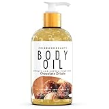 PrideandBeauty After Shower Oil. Skin Hydrating Oil. Body Oil Scented. Body Oils For Women Dry Skin. (Vanilla Buttercream) (4 OUNCES, Vanilla Buttercream) (Chocolate Drizzle)