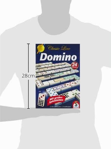 Schmidt 49287 Gamme Classique, Triple Domino, avec grandes tuiles, Jeu de Famille