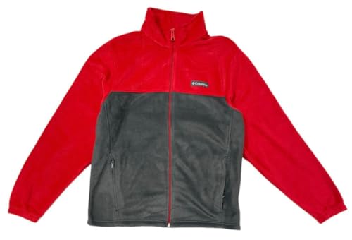 Image of Columbia Mens Granite Mountain Full Zip Fleece Jacket (XL, Red /grey)