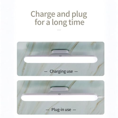 Image of Rechargeable LED Light Bar with Magnetic Mount, Touch Control, Dimmable Brightness and Adjustable Light Modes, USB Charging Lamp for Cabinet, Makeup, Car, Bedroom and Reading, 30 cm