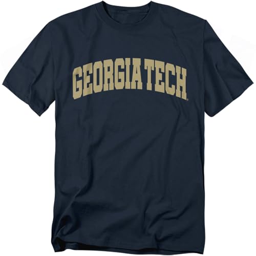 LOGOVISION Georgia Tech School Name Arch Unisex Adult T Shirt Navy X-Large