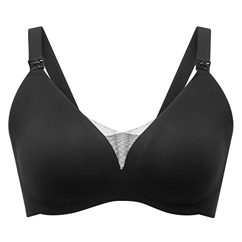 Image of Momcozy Support Nursing Bras Breastfeeding Black