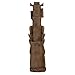 Design Toscano Tiki of the Three Pleasures Totem Pole Tropical Decor Indoor/Outdoor Garden Statue, 35 inches tall, Cast Stone Resin, Woodtone Finish