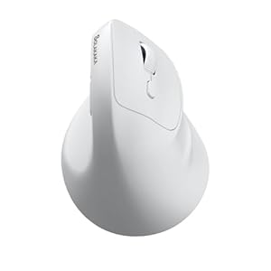 SOLAKAKA SM520 Ergonomic Mouse with 24000 DPI, Vertical Mouse with Programmable Side Button, Wireless Mouse with Tri-Mode Connection – BT5.0/USB-C/2.4GHz, for Desktop, PC, Laptop (White)