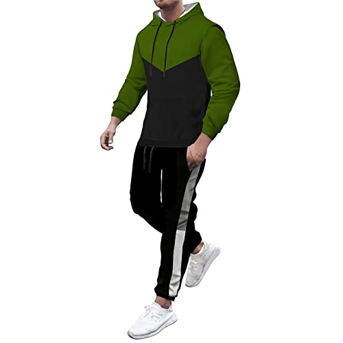 Sweat à capuche homme contre le froid ensemble pantalon polaire ajusté hiver XL C
