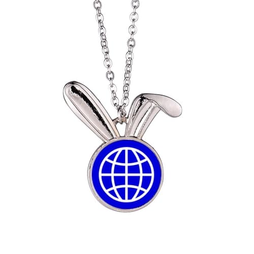 Collier lapin carré bleu terre le cadeau d'anniversaire parfait