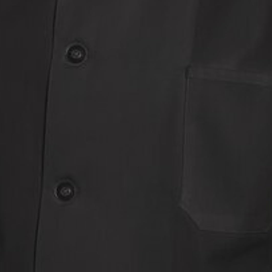 TrueCraftware- Tapered Ventilated Black Short Sleeve Chef Jacket Small Size- Chef Jacket Chef Coat Restaurant for Food Service Bakers and Culinary Professional