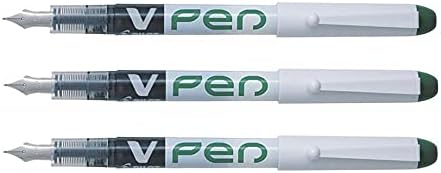 PILOT V-Pen Disposable Erasable Fountain Pens Pack of 3 Greenaa