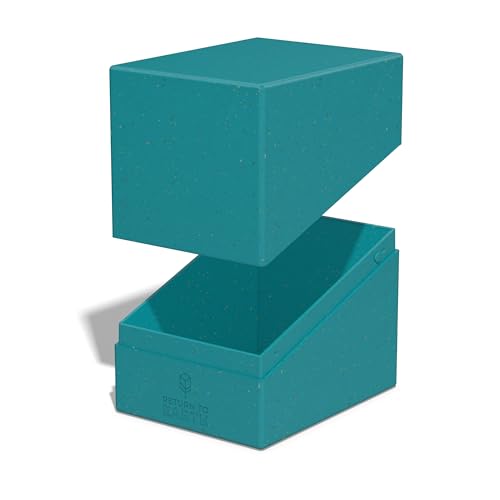 Image of Ultimate Guard RTE Boulder 133+, Deck Case for 133 Double-Sleeved TCG Cards, Petrol, 87% Renewable, Made in Germany, Secure & Durable Storage