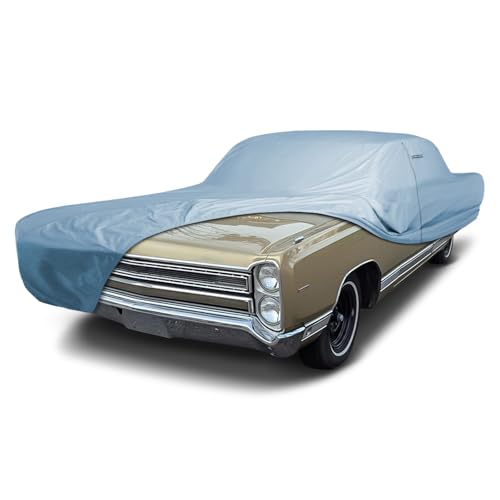 Image of iCarCover Premium Car Cover for 1966-1969 Plymouth VIP 2-Door, 4-Door Heavy Duty Waterproof All-Weather Automobiles Custom Fit Indoor Outdoor UV Snow Protection Covers with Straps and Bag