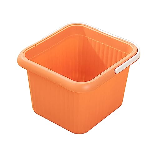 Tina para remojar pies grande con diseño de asas naranja miniatura 1