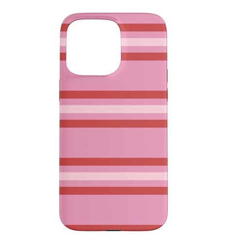 Red and Pink Stripes Horizontal Modern �X�}�z�P�[�X iPhone 15 Pro Max �p