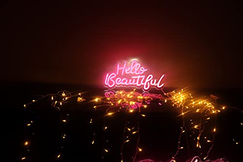 Image of LED Neon Sign Night Light for Wall Party Decor Bedroom Room Bar Wedding Home Birthday Art Decoration Christmas with USB Chain Light modulator 5v (lets party blue)