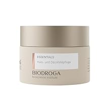 BIODROGA Bioscience Institute Essentials Throat and Decollete Care 50 ml - Skin Firming Care Cream with Black Forest Complex, Peptides and Glow Effect - Paraben-Free, Silicone-Free, Microplastic-Free