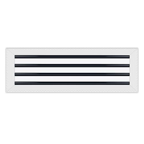 BUILDMART - 24x8 MUD-in Air Vent Cover - Drywall MUD in White Air Vent - MUD Linear Slot Diffuser - Register Grille for Ceiling and Walls - Texas Buildmart