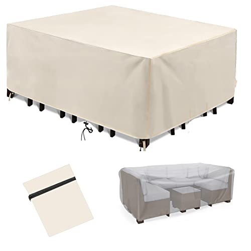 Housse de meuble 420D Oxford blanche contre vieillissement et déchirure