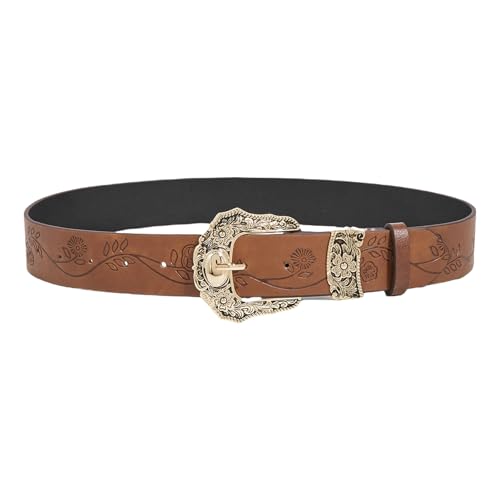 Waist Belt With Carved Buckle Jeans Pants Embossed Belt For Teens Girl Waistband Popular Waist Decorative Accessories3