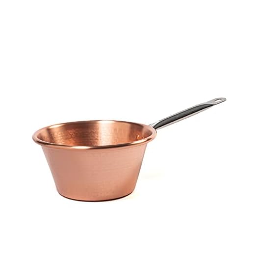 HOME-Paiolo in Rame 26 cm con Manico in Acciaio Inox - Compatibile con Piani a Induzione e Inossidabile