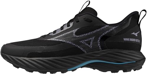 Mizuno Wave Rider GTX 3 Men's Running Shoes, Black Sand/Odyssey Gray/Capri Breeze - 8.5 UK