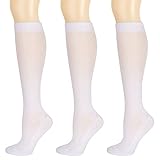 Athlemo Bamboo Compression Socks for Women & Men Circulation 3 Pairs 8-15mmHg Support Stockings for Athletic,Running,Nurse,Flight Travel WHI9-11