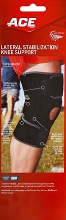 ACE Brand Adjustable Knee Brace with Side Stabilizers Provides Support & Compression to Arthritic and Painful Knee Joints (Pack of 2)
