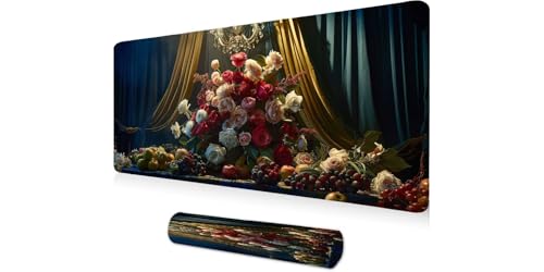 Tapis de souris XXL 1000x500mm fleur de pomme antidérapant