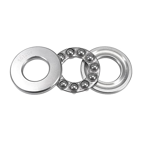 ball thrust bearings - uxcell S51204 Thrust Ball Bearing 20mm Bore 40mm OD 14mm Thick Stainless Steel with Washers