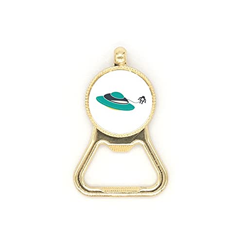 Porte-clés décapsuleur alien acier inoxydable anti-perte - 2
