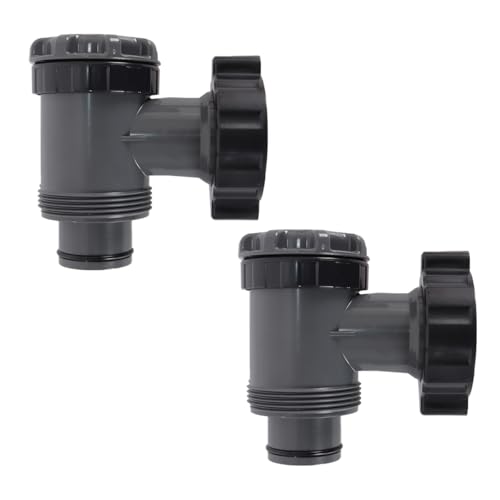 ACOLY 2 válvulas de cierre para piscina de 38 mm para accesorios Intex y Best way, juego de conexión para piscina con válvula de pistón.
