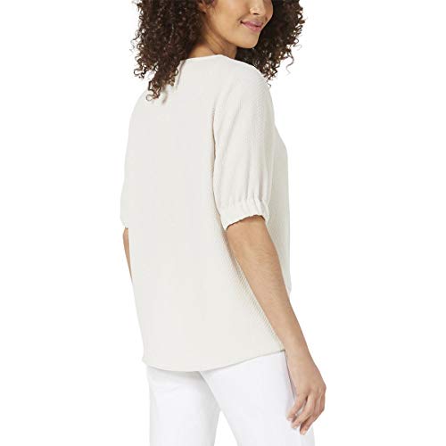 Alfani Scrunch-Front Top (New Oatmeal Heather, L)