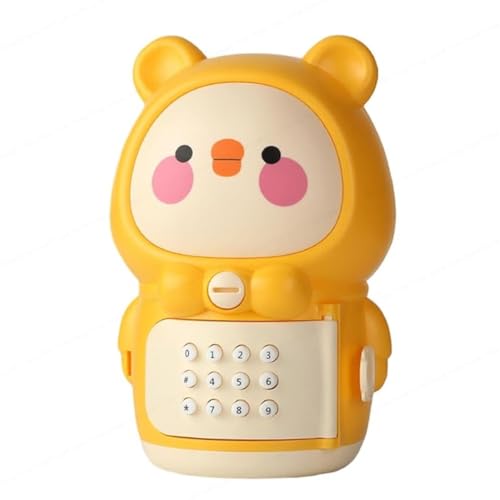 Image of SHAKTISM Cartoon Animal Money Storage Tank for Kids,Electronic Piggy Bank with Music, Keypad & Story Function Secure Coin Bank Safe for Boys & Girls (Chick Design)