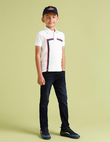Image of U.S. Polo Assn. Kids Kids Regular fit Boys Cotton Striped Short Sleeves Polo T-Shirts