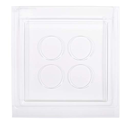 Rayher 36108000 Casting Mould Plate, 25 x 25 x 2 cm, 4 Decorative Objects, Normal, White