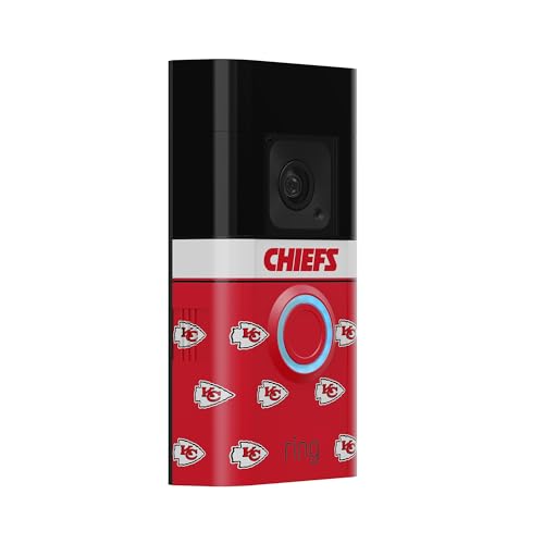 Image of All-New Limited Edition, Official NFL Faceplate for Ring Doorbells - Video Doorbell 3, Video Doorbell 3 Plus, Video Doorbell 4, Battery Doorbell Plus, and Battery Doorbell Pro | Kansas City Chiefs