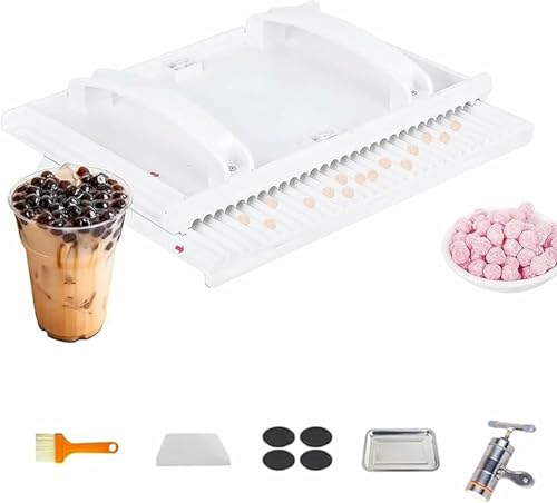 YGHBFRSZ Máquina for Hacer Perlas de Tapioca (DIY), diámetros de 3 mm, 4 mm, 5 mm, 6 mm, 8 mm, 10 mm y 12 mm. Diseño ergonómico. for for cocinas y cafeterías.(4mm)
