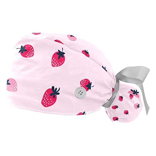 Chapeaux de travail pour hommes et femmes au motif fraise