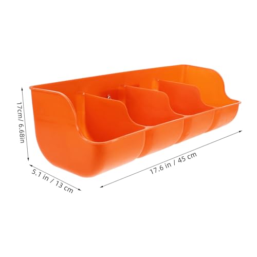 Mangeoire à cochons en PP orange à compartiments pour élevage porcin - 4