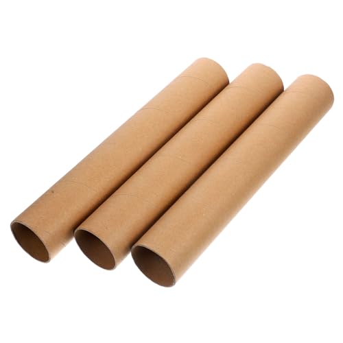 VILLCASE 3pcs Paper Tube Cardboard Tubes Mailing Tubes Shipping Tubes Crafting Paper Round Craft Tubes Crafting Paper Cylinder Poster Toilet Paper Blank Cylinder Paper Cardboard Tube