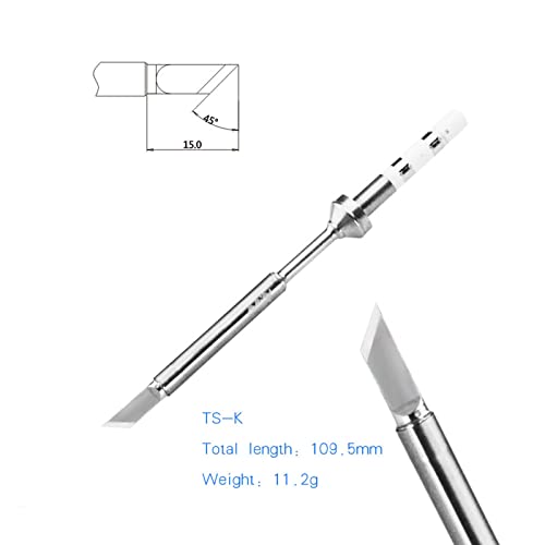 Image of Original Soldering Iron Tip Replacement for Miniware TS100 TS101 Mini Portable Indoor Outdoor Soldering Iron Kit (BC2 /B2 /I /ILS /C1 /C4 /K /KU /D24-Tip) (K)