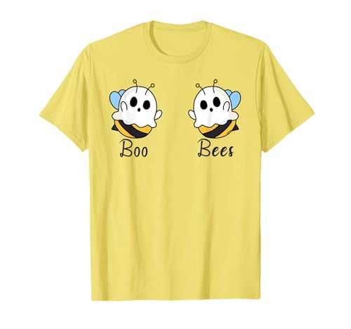 Boo Bees Women Funny Halloween Matching Ghost Costume T-Shirt