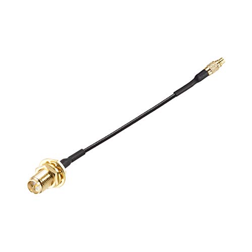 uxcell MMCX Male to RP-SMA Female Bulkhead,Pigtail Antenna Coaxial RF1.37 Low Loss Cable,RF Coaxial Adapter Connector,4inch