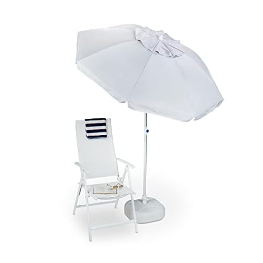 Relaxdays Sombrilla para jardín, Premium, Poliéster, Reclinable, Antracita