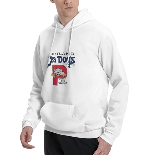 Portland Sea Dogs University Mens Pullover Hooded Padded Sweatshirt,Mens Casual Hooded Sweatshirt3