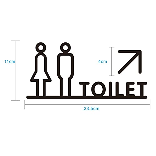 Letrero de acrílico autoadhesivo para baño, armario, baño, baño, baño, baño, baño, baño, baño, baño, sala de estar, adecuado para hotel, centro comercial, restaurante, casa