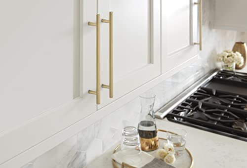 Image of Amerock | Cabinet Pull | Champagne Bronze | 7-9 /16 inch (192 mm) Center to Center | Bar Pulls | 1 Pack | Drawer Pull | Drawer Handle | Cabinet Hardware | 7-9 /16 inch (192mm) Center-to-Center Mounting Distance and 9-15 /16 inch Overall Length, Durable Carbon Steel Cabinet Hardware