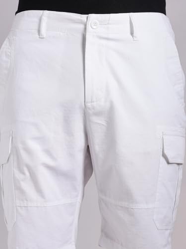 Image of Thomas Scott Men's | Regular Fit | 100% Cotton | Solid | Breathable Lightweight | 6-Pocket Cargo Shorts | Cricket Club Collection