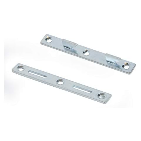 Bed Claw Extended Wood Bed Rail Connecting Fittings with Square Corners, 127 mm Long, Set of 4, Bed Frame Cover